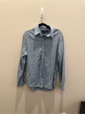 Ralph Lauren Light Blue Denim Button-Down Shirt - Men's